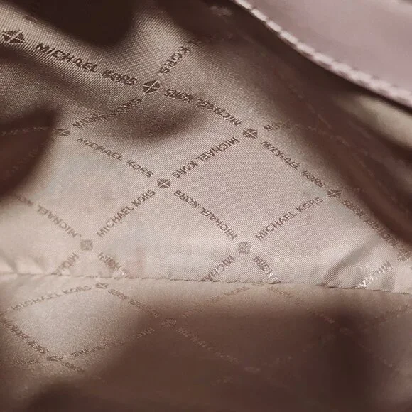 Michael Kors Shoulder Bag Crossbody White Gold Triple Compartments - Picture 6 of 11